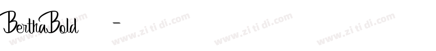 BerthaBold 常规字体转换